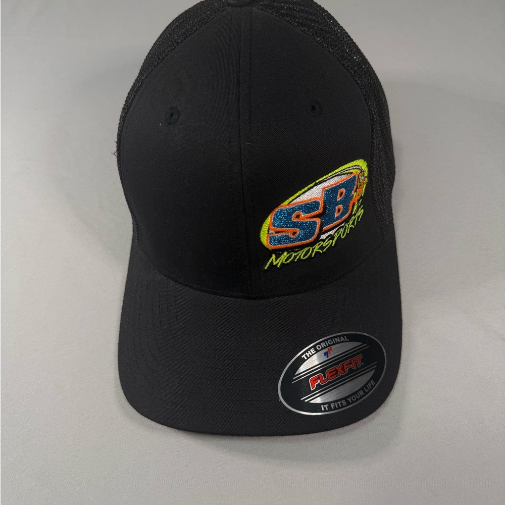 SB Motorsports Flexfit Hat L/XL‎ Black Mesh Racing Cap - Picture 4 of 7